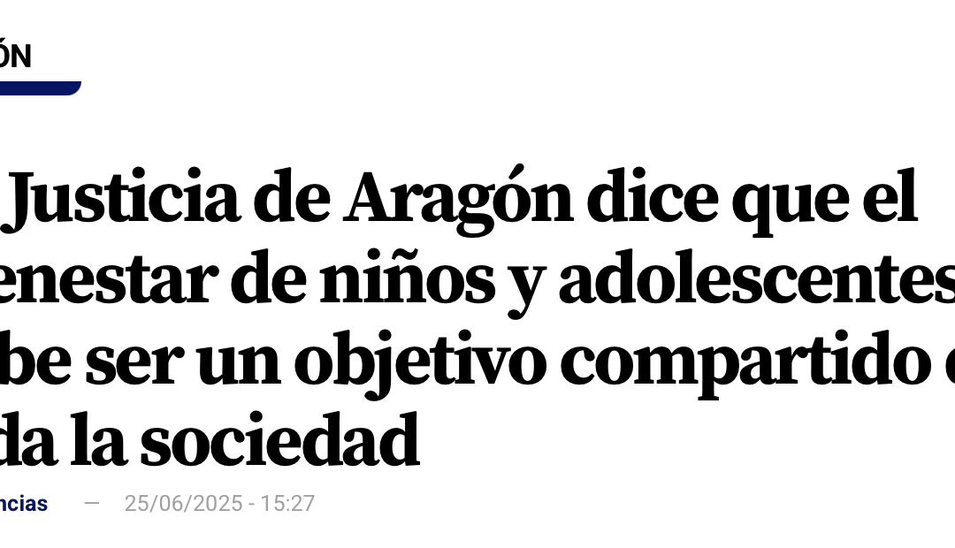 Informe anual sobre Infancia y Adolescencia 2024 de La Justicia de Aragón